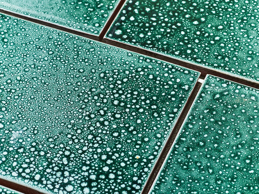 Wandfliese | Raindrops | Forest Green
