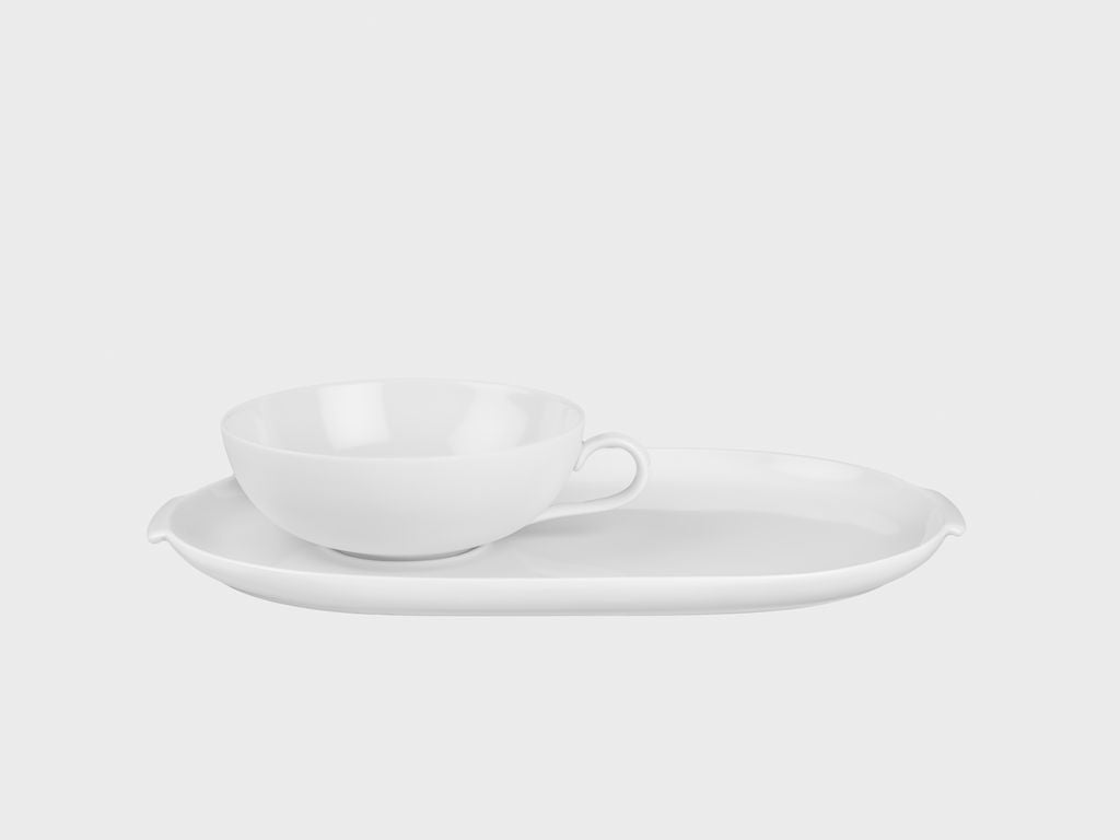 Teetasse inkl. Tablett | Lotos