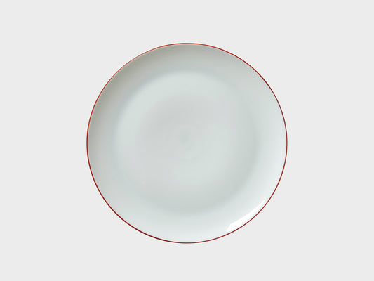 Teller Coupe | Lotos | Roter Farbrand | 21 cm